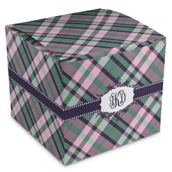 Plaid with Pop Cube Favor Gift Boxes (Personalized)
