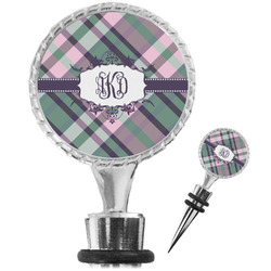 Plaid with Pop Wine Bottle Stopper (Personalized)