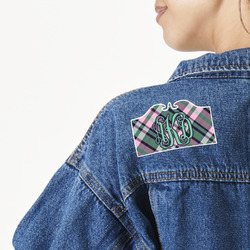 Plaid with Pop Twill Iron On Patch - Custom Shape - Large (Personalized)
