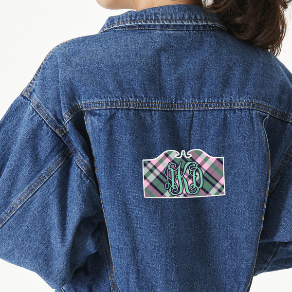 Custom Plaid with Pop Twill Iron On Patch - Custom Shape - X-Large - Set of 4 (Personalized)