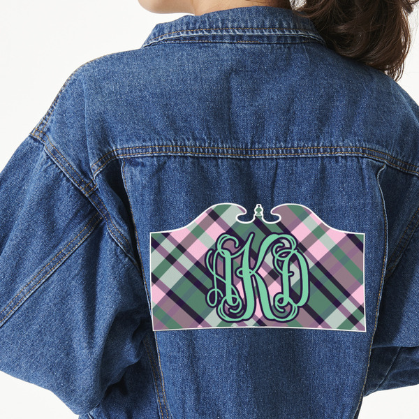 Custom Plaid with Pop Twill Iron On Patch - Custom Shape - 3XL (Personalized)