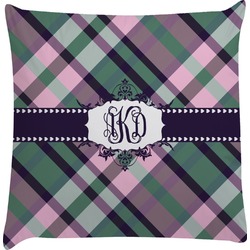 Plaid with Pop Decorative Pillow Case (Personalized)