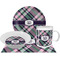 Plaid with Pop Dinner Set - 4 Pc (Personalized)