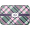 Plaid with Pop Dish Drying Mat w/ Monogram