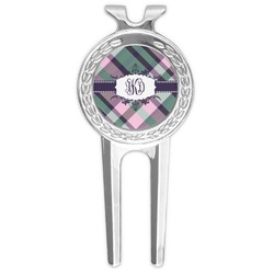Plaid with Pop Golf Divot Tool & Ball Marker (Personalized)