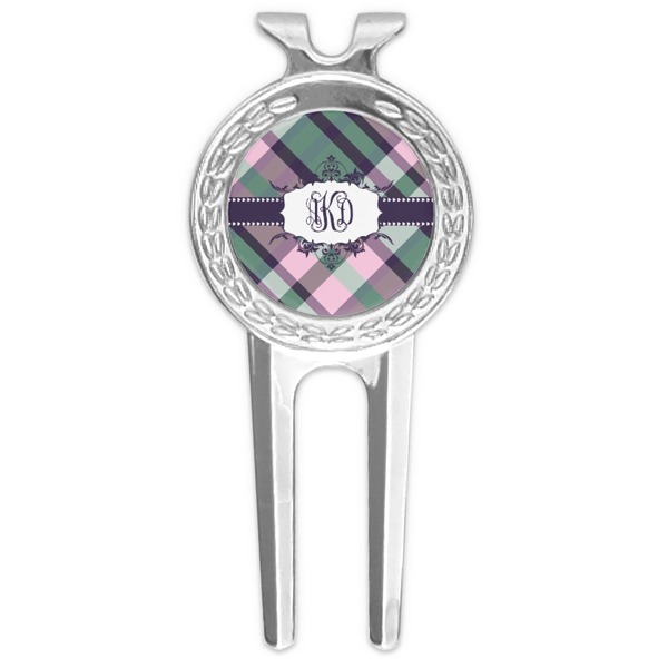 Custom Plaid with Pop Golf Divot Tool & Ball Marker (Personalized)