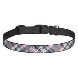 Plaid with Pop Dog Collar (Personalized)