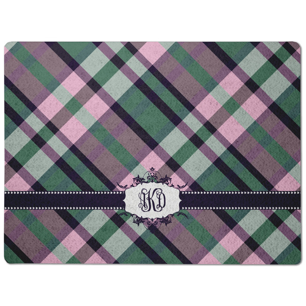 Plaid with Pop Dog Food Mat - Medium without bowls