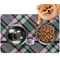 Plaid with Pop Dog Food Mat - Small LIFESTYLE