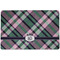 Plaid with Pop Dog Food Mat w/ Monogram
