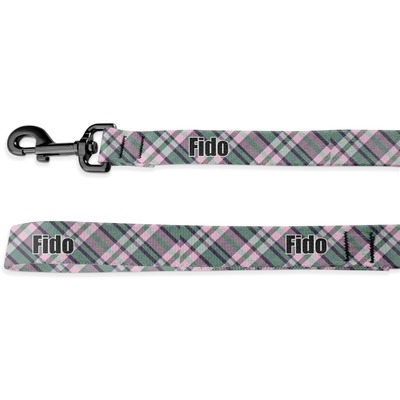 Plaid with Pop Deluxe Dog Leash (Personalized)
