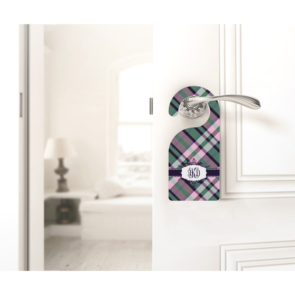 Plaid with Pop Door Hanger - LIFESTYLE