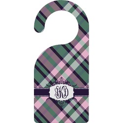 Plaid with Pop Door Hanger (Personalized)