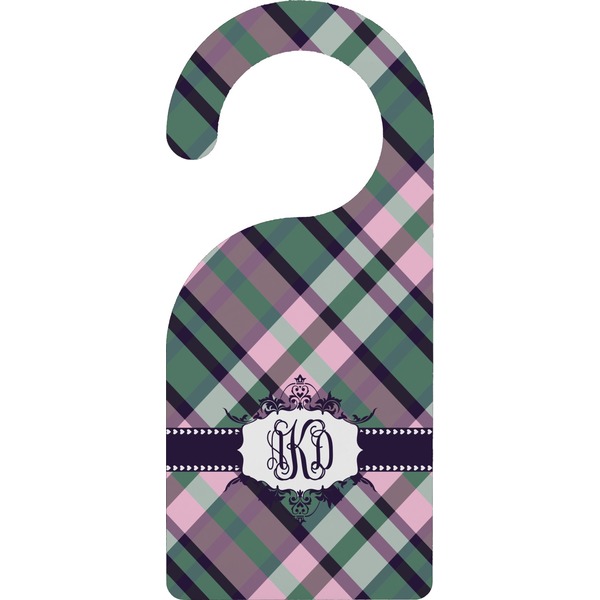 Custom Plaid with Pop Door Hanger (Personalized)