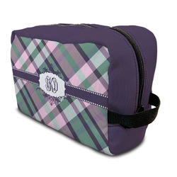 Plaid with Pop Toiletry Bag / Dopp Kit (Personalized)