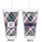 Plaid with Pop Double Wall Tumbler with Straw - Approval