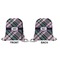 Plaid with Pop Drawstring Backpack Front & Back Small