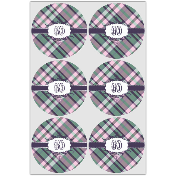 Plaid with Pop Drink Topper - Large - Set of 6