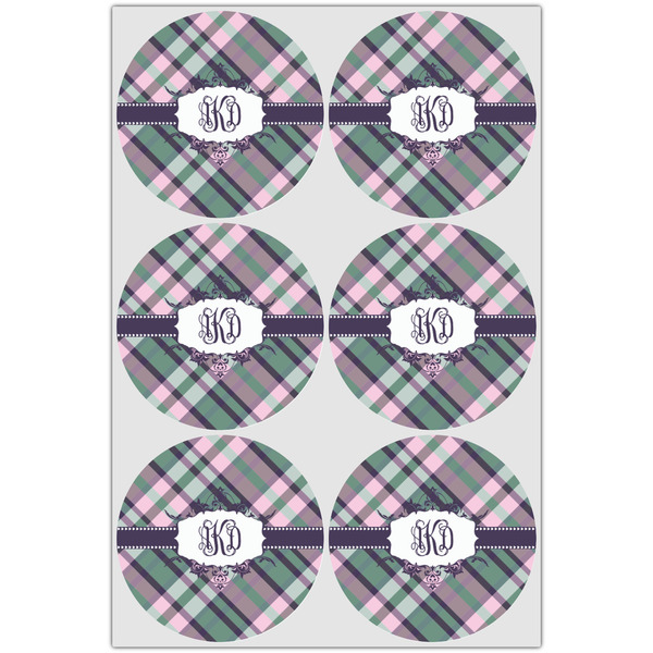 Plaid with Pop Drink Topper - XLarge - Set of 6