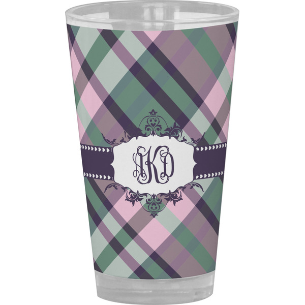 Custom Plaid with Pop Pint Glass - Full Color (Personalized)