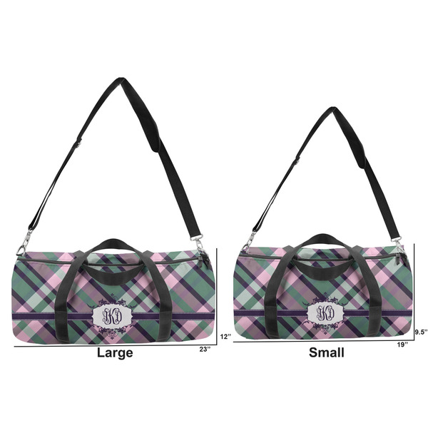 Plaid with Pop Duffle Bag Small and Large