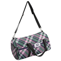 Plaid with Pop Duffel Bag - Small (Personalized)