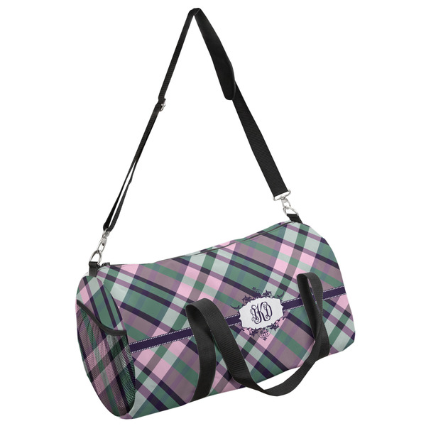 Custom Plaid with Pop Duffel Bag - Large (Personalized)