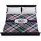 Plaid with Pop Duvet Cover - King - On Bed - No Prop