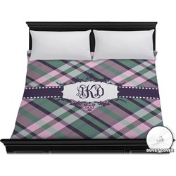 Plaid with Pop Duvet Cover - King (Personalized)