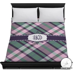 Plaid with Pop Duvet Cover - Full / Queen (Personalized)