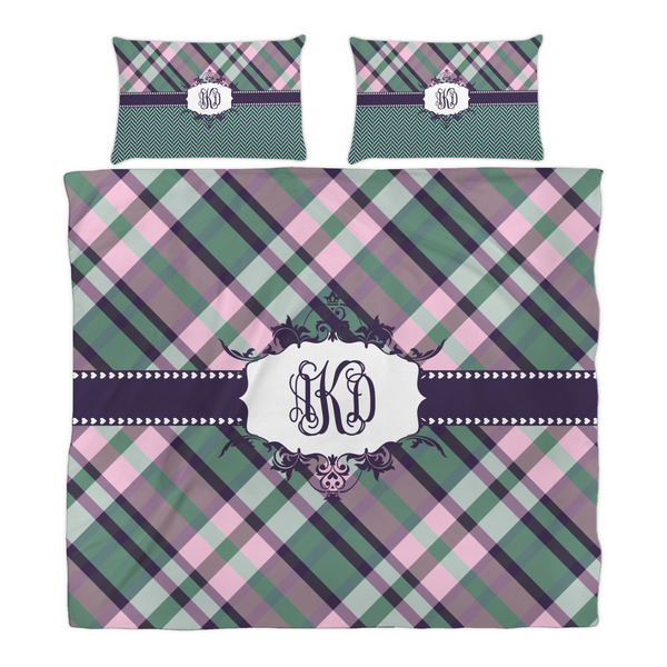 Plaid with Pop Duvet Cover Set - King - Alt Approval
