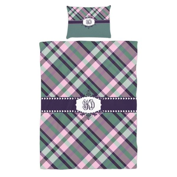 Plaid with Pop Duvet Cover Set - Twin - Alt Approval