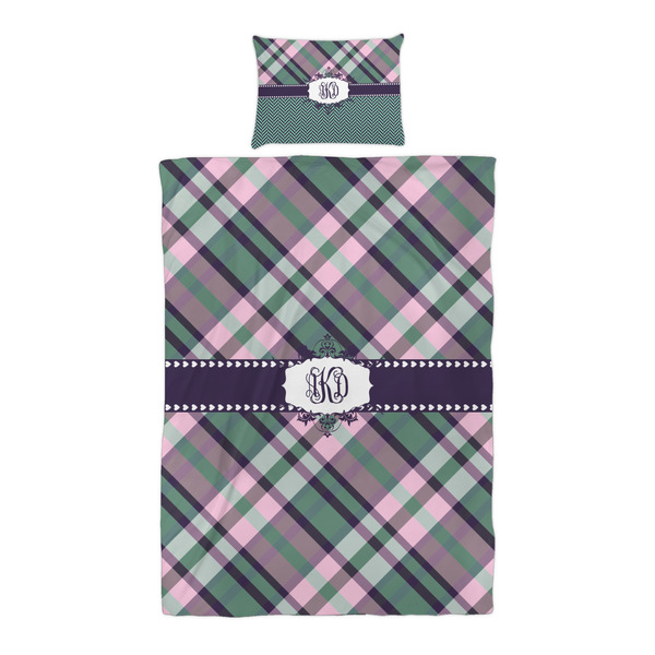 Plaid with Pop Duvet Cover Set - Twin XL - Alt Approval