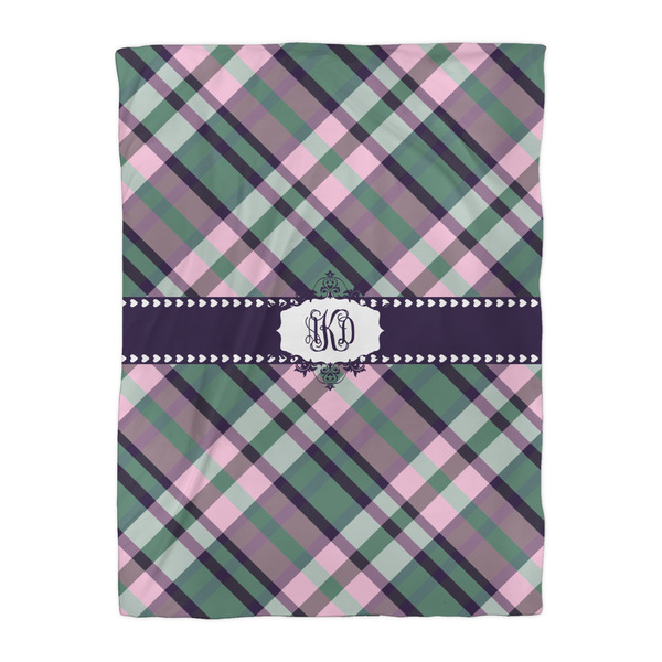 Plaid with Pop Duvet Cover - Twin XL - Front