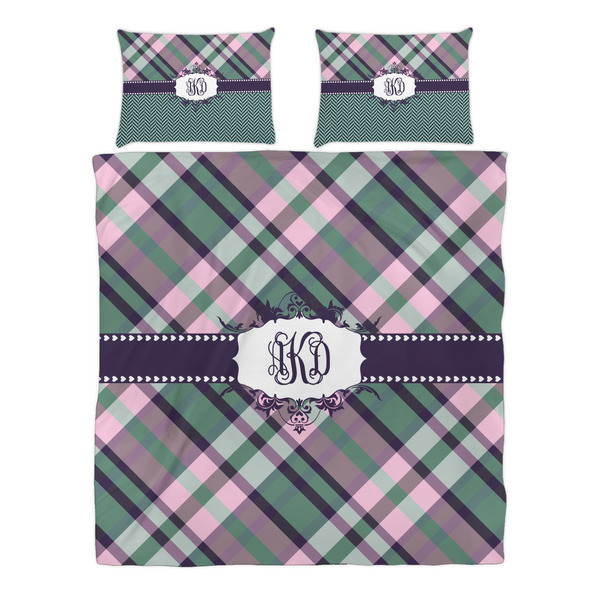 Plaid with Pop Duvet cover Set - Queen - Alt Approval