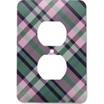 Plaid with Pop Electric Outlet Plate