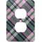 Plaid with Pop Electric Outlet Plate