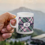 Plaid with Pop Single Shot Espresso Cup - Single (Personalized)