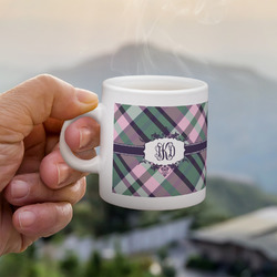 Plaid with Pop Single Shot Espresso Cup - Single (Personalized)
