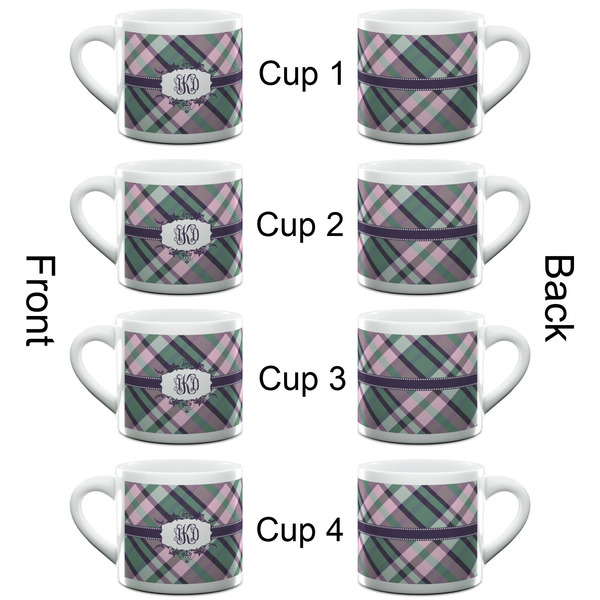 Plaid with Pop Espresso Cup - 6oz (Double Shot Set of 4) APPROVAL