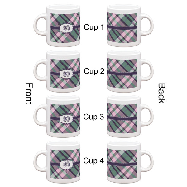 Plaid with Pop Espresso Cup Set of 4 - Apvl