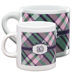 Plaid with Pop Espresso Cup (Personalized)