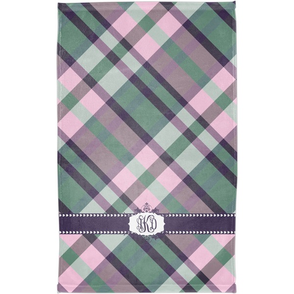 Plaid with Pop Finger Tip Towel - Full View