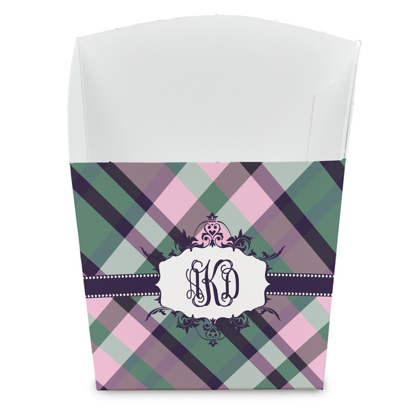 Custom Plaid with Pop French Fry Favor Boxes (Personalized)