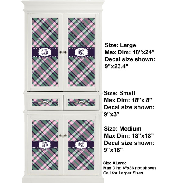 Plaid with Pop Full Cabinet (Show Sizes)