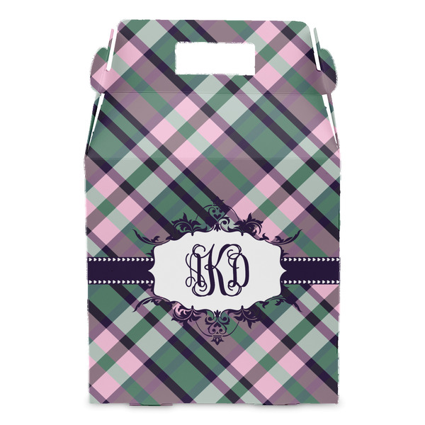 Plaid with Pop Gable Favor Box - Front