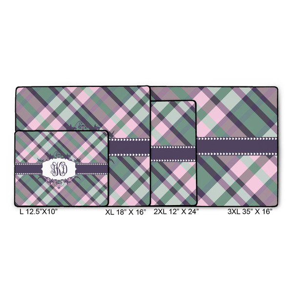 Plaid with Pop Gaming Mats - SIZE CHART