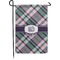 Plaid with Pop Small Garden Flag - Double Sided w/ Monograms