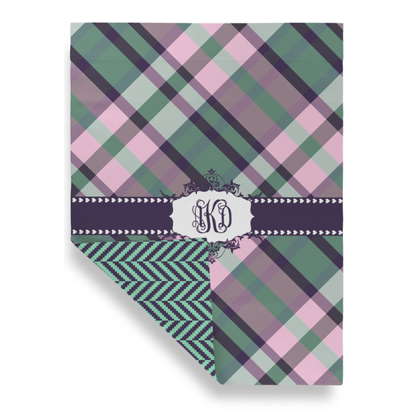 Plaid with Pop Garden Flags - Large - Double Sided - FRONT FOLDED