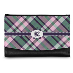 Plaid with Pop Genuine Leather Women's Wallet - Small (Personalized)